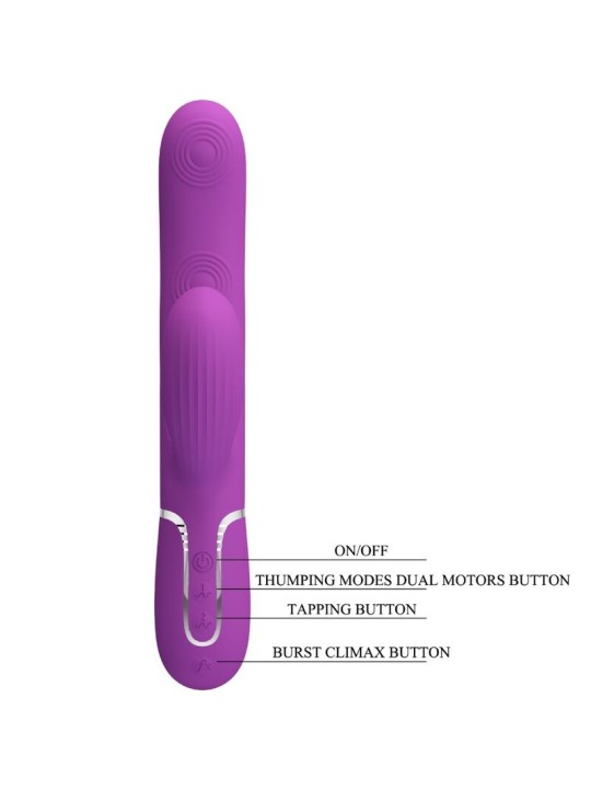 PRETTY LOVE - PERLITA 3 IN 1 MULTIFUNKTIONS-RABBIT-VIBRATOR LILA