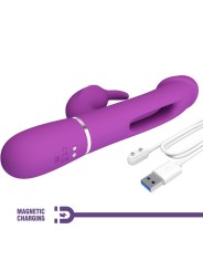 PRETTY LOVE - KAMPAS 3 EM 1 MULTIFUNCIONAL COELHO VIBRADOR ROXO