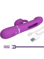 PRETTY LOVE - KAMPAS VIBRATEUR LAPIN MULTIFONCTION 3 EN 1 VIOLET