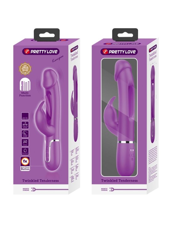 PRETTY LOVE - KAMPAS 3 IN 1 MULTIFUNKTIONS-RABBIT-VIBRATOR LILA
