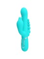 PRETTY LOVE - CAMMY TRIPLE VIBRADOR RABBIT MULTIFUNCIÓN 4 EN 1 AZUL