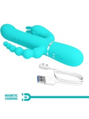PRETTY LOVE - CAMMY 4 EN 1 VIBRATEUR MULTIFONCTION TRIPPLE RABBIT BLEU