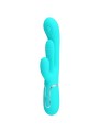 PRETTY LOVE - SHANIA TRIPLE RABBIT MULTIFUNCIONAL VIBRADOR 3 EM 1 AZUL