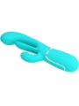 PRETTY LOVE - SHANIA TRIPLE RABBIT VIBRATORE MULTIFUNZIONE 3 IN 1 BLU