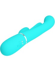 PRETTY LOVE - SHANIA TRIPLE RABBIT MULTIFUNCIONAL VIBRADOR 3 EM 1 AZUL