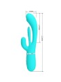PRETTY LOVE - SHANIA TRIPLE RABBIT MULTIFUNCIONAL VIBRADOR 3 EM 1 AZUL