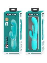 PRETTY LOVE - SHANIA TRIPLE RABBIT MULTIFUNCIONAL VIBRADOR 3 EM 1 AZUL