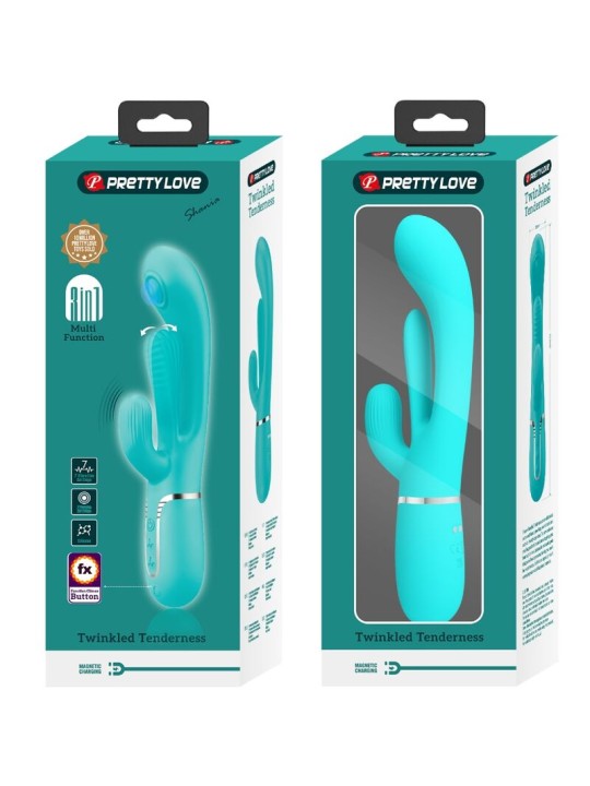 PRETTY LOVE - SHANIA DRIEVOUDIGE VIBRATOR KONIJN MULTIFUNCTIONEEL 3 IN