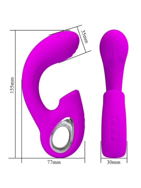 PRETTY LOVE - SIBEL SIBEL G-SPOT VIBRATOR + CLITORIS STIMULATOR 10 VIB