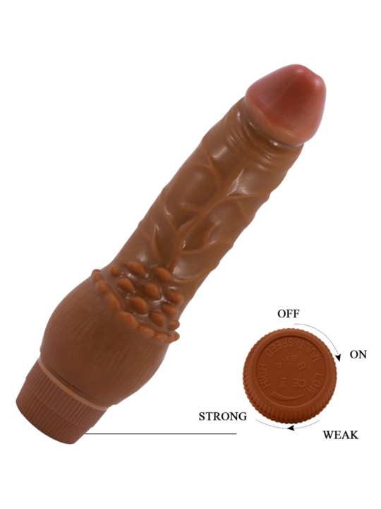 BAILE - BARBARA VIBRADOR REALÍSTICO 19.5 CM MULATO