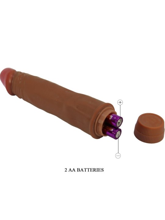 BAILE - DWARF VIBRADOR REALÍSTICO 21 CM MULATO