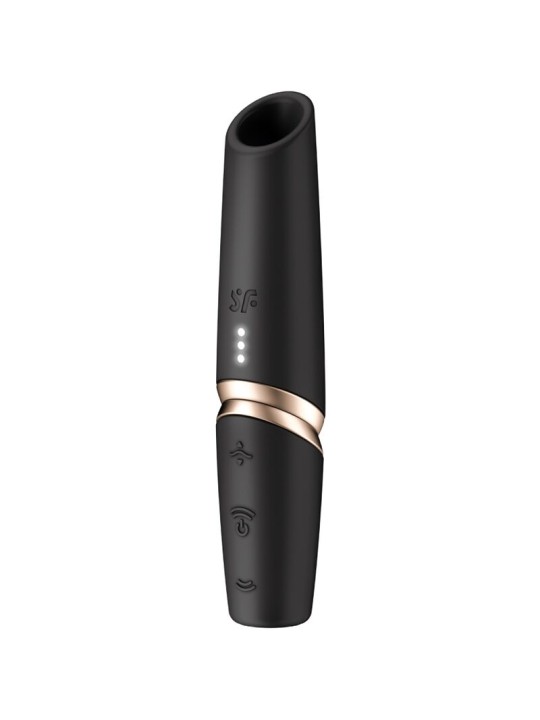 SATISFYER - PERFECT KISS ESTIMULADOR CLÍTORIS POR ONDAS NEGRO / DORADO