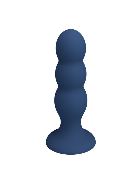 MR PLAY - PLUG ANAL CON 3 BOLAS METÁLICAS Y VENTOSA AZUL