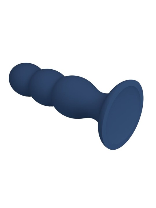 MR PLAY - PLUG ANAL AVEC BILLES MÉTALLIQUES ET VENTOUSE BLEUE