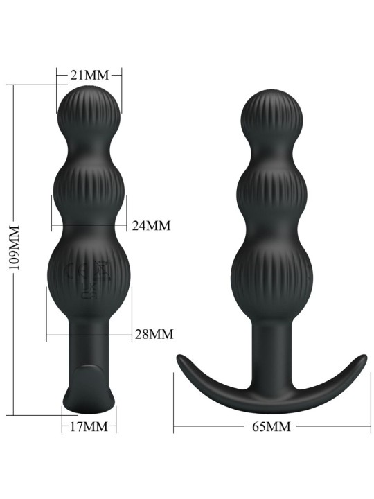 PRETTY LOVE - VIBRATEUR ANAL SIDNEY 10 VIBRATIONS NOIR