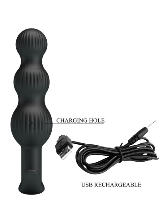 PRETTY LOVE - SIDNEY ANAL VIBRATOR 10 VIBRATIONS BLACK