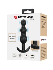 PRETTY LOVE - VIBRADOR ANAL SIDNEY 10 VIBRAÇÕES PRETO