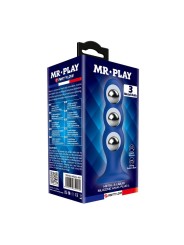 MR PLAY - PLUG ANAL CON 3 BOLAS METÁLICAS Y VENTOSA AZUL
