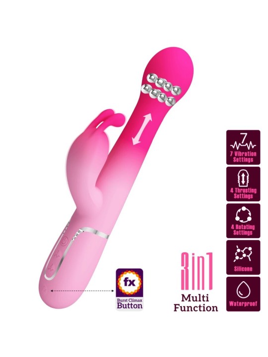 PRETTY LOVE - DEJON 3 IN 1 MULTIFUNCTIONELE KONIJNENVIBRATOR ROZE