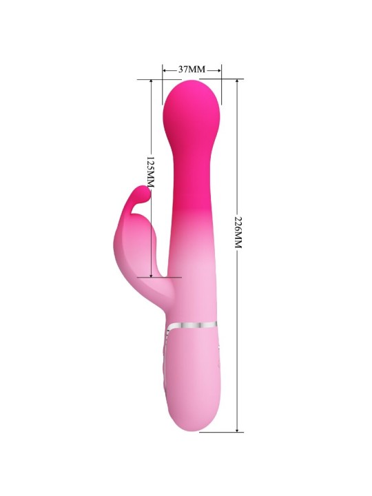 PRETTY LOVE - DEJON VIBRADOR RABBIT 3 EN 1 MULTIFUNCIÓN ROSA