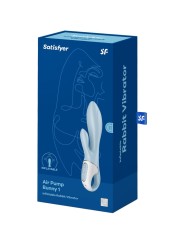 SATISFYER - AIR PUMP BUNNY 1 VIBRATEUR GONFLABLE LAPIN BLEU