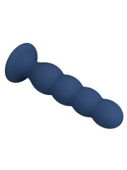 MR PLAY - ANAL PLUG WITH 4 METAL BALLS AND SUCTION CUP BLUE