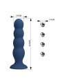 MR PLAY - ANAL PLUG WITH 4 METAL BALLS AND SUCTION CUP BLUE