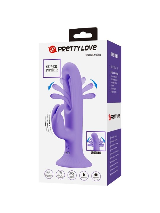PRETTY LOVE - KILLMOULIS RABBIT VIBRATOR 12 VIBRATIESTANDEN PAARS