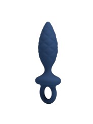 MR PLAY - PLUG ANAL TEXTURÉ AVEC ANNEAU BLEU L
