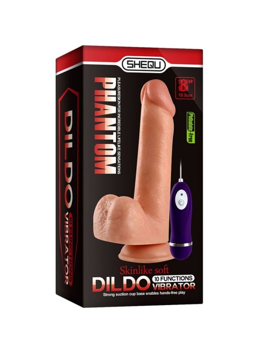 SHEQU - ADAM DILDO VIBRATORE CON TELECOMANDO 21 CM