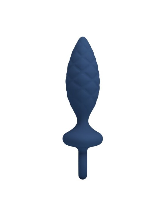 MR PLAY - PLUG ANAL TEXTURIZADO COM ANEL AZUL M