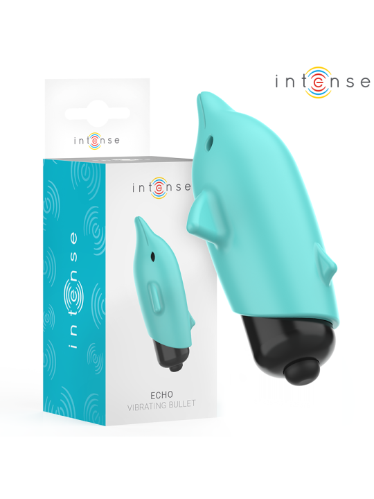 INTENSE - BALA VIBRANTE ECHO AZUL GOLFINHO 8 X 4,7 CM
