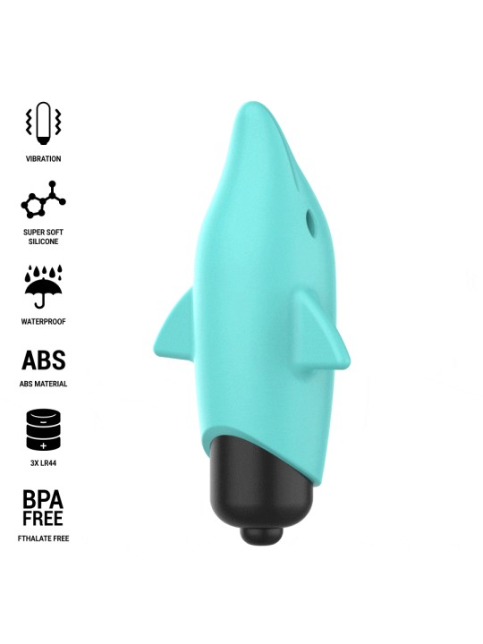 INTENSE - ECHO VIBRATING BULLET DOLPHIN BLUE 8 X 4.7 CM