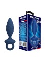 MR PLAY - STRUKTURIERTER ANALPLUG MIT RING BLAU S