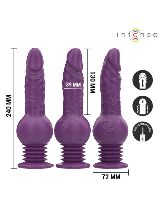 INTENSE - TATUM VIBRADOR MULTIFUNCIÓN CON VIBRACIÓN UP AND DOWN 24 CM 