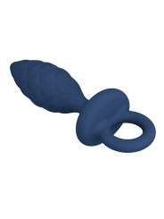 MR PLAY - PLUG ANAL TEXTURIZADO COM ANEL AZUL S