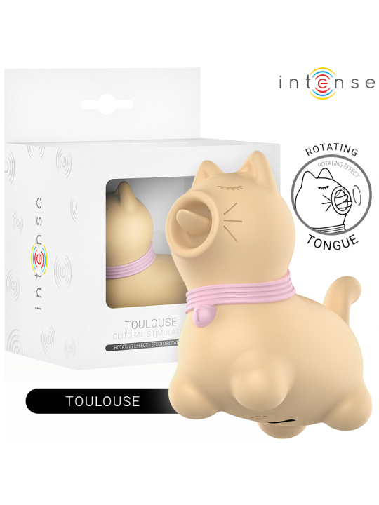 INTENSE - STIMULATEUR TOULOUSE AVEC LANGUE ROTATIVE À 360º JAUNE