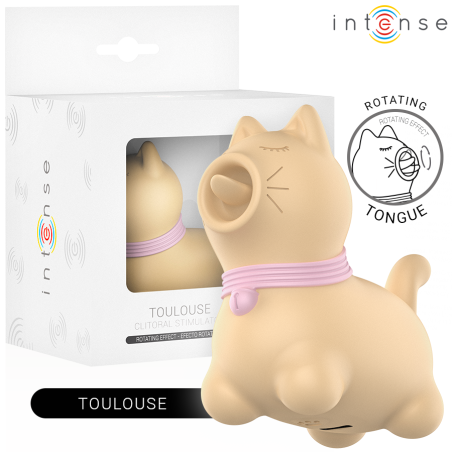 INTENSE - STIMOLATORE TOLOSA CON LINGUA ROTANTE A 360° GIALLO