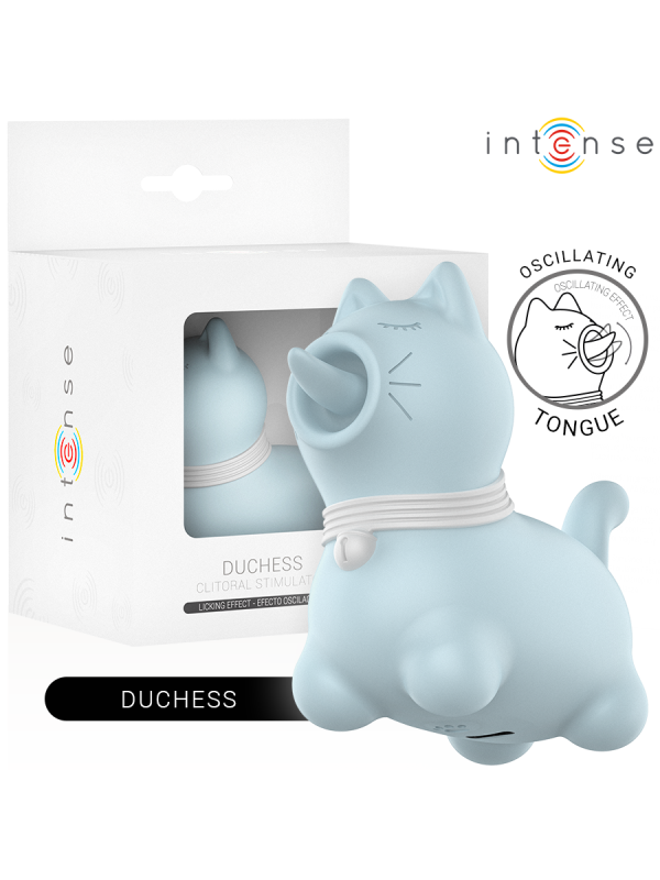 INTENSE - ESTIMULADOR DUCHESS COM LÍNGUA GIRATÓRIA 360º AZUL
