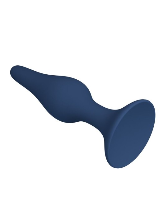 MR PLAY - PLUG ANAL DE SILICONE FINO AZUL L