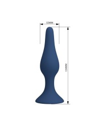 MR PLAY - PLUG ANAL DE SILICONE FINO AZUL L
