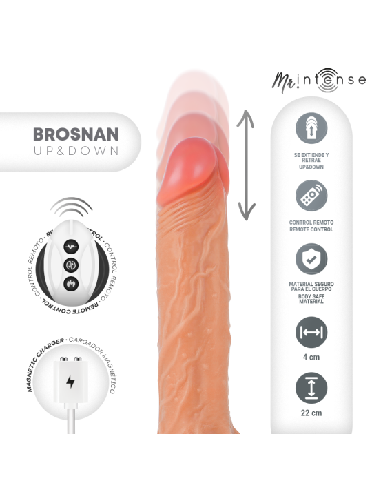 MR INTENSE - BROSNAN REALÍSTICO MULTIFUNCIÓN CON VIBRACIÓN UP AND DOWN