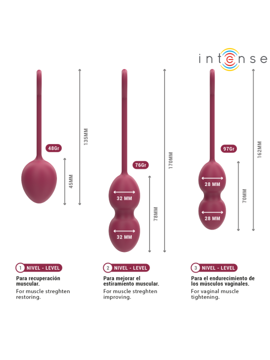 INTENSE - CHARLI KEGEL BALLENSET BOURGONDIË