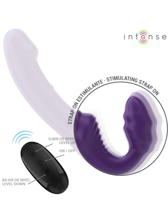 INTENSE - JILL DOUBLE VIBRATEUR 20 CM VIOLET TÉLÉCOMMANDE