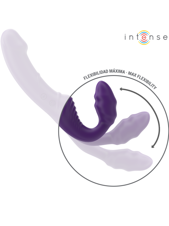 INTENSE - JILL DOUBLE VIBRATEUR 20 CM VIOLET TÉLÉCOMMANDE