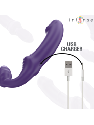 INTENSE - JILL DUBBELE VIBRATOR 20 CM VIOLET AFSTANDSBEDIENING