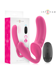 INTENSE - AMY DOUBLE VIBRATEUR 20 CM ROSE TÉLÉCOMMANDE