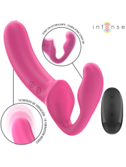 INTENSE - AMY DOUBLE VIBRATEUR 20 CM ROSE TÉLÉCOMMANDE