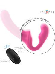 INTENSE - AMY DUBBELE VIBRATOR 20 CM ROZE AFSTANDSBEDIENING