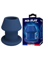MR PLAY - JACK BLUE SILICONE HOLLOW ANAL PLUG SIZE S